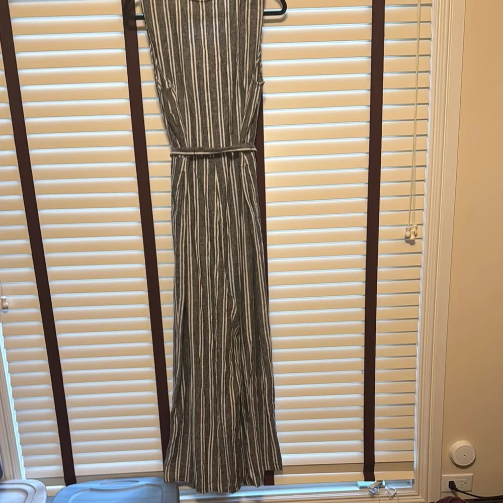 Who What Wear Black and White Belted Striped Jumpsuit - Size XXL-NWT - Picture 9 of 10